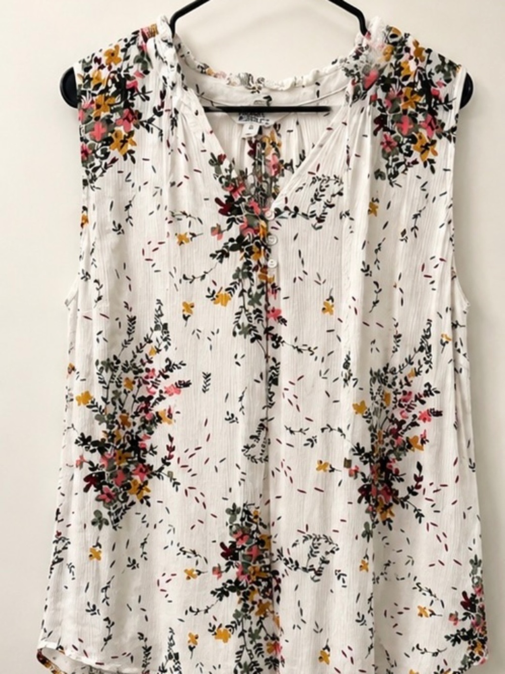 Market & Spruce Women's 2X Sleeves High-Low Blouse Plus Size